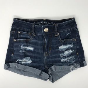 American eagle ripped jean shorts
